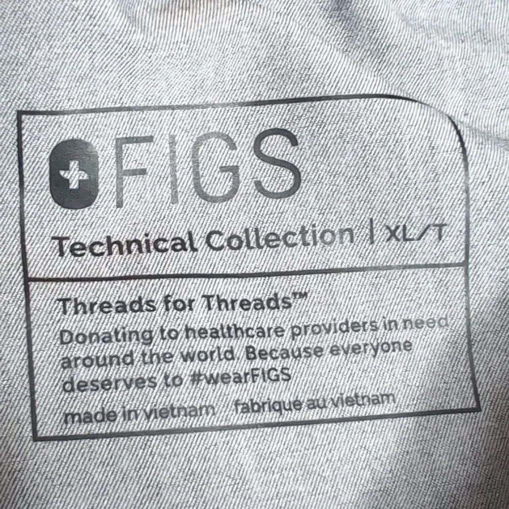Figs Technical Collection Scrub Pants Size XL/T in Grey